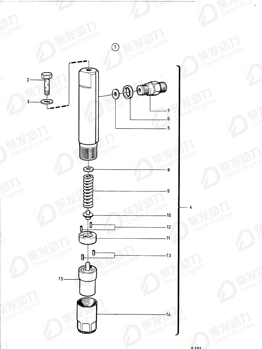 volvo penta Injector 466513 Drawing volvo penta Injector 466513 Drawing